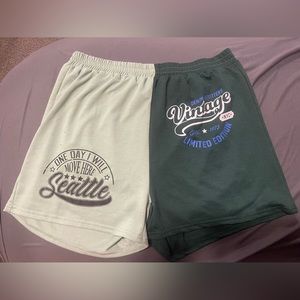 Green SHEIN split long shorts *NEVER WORN* SIZE XL